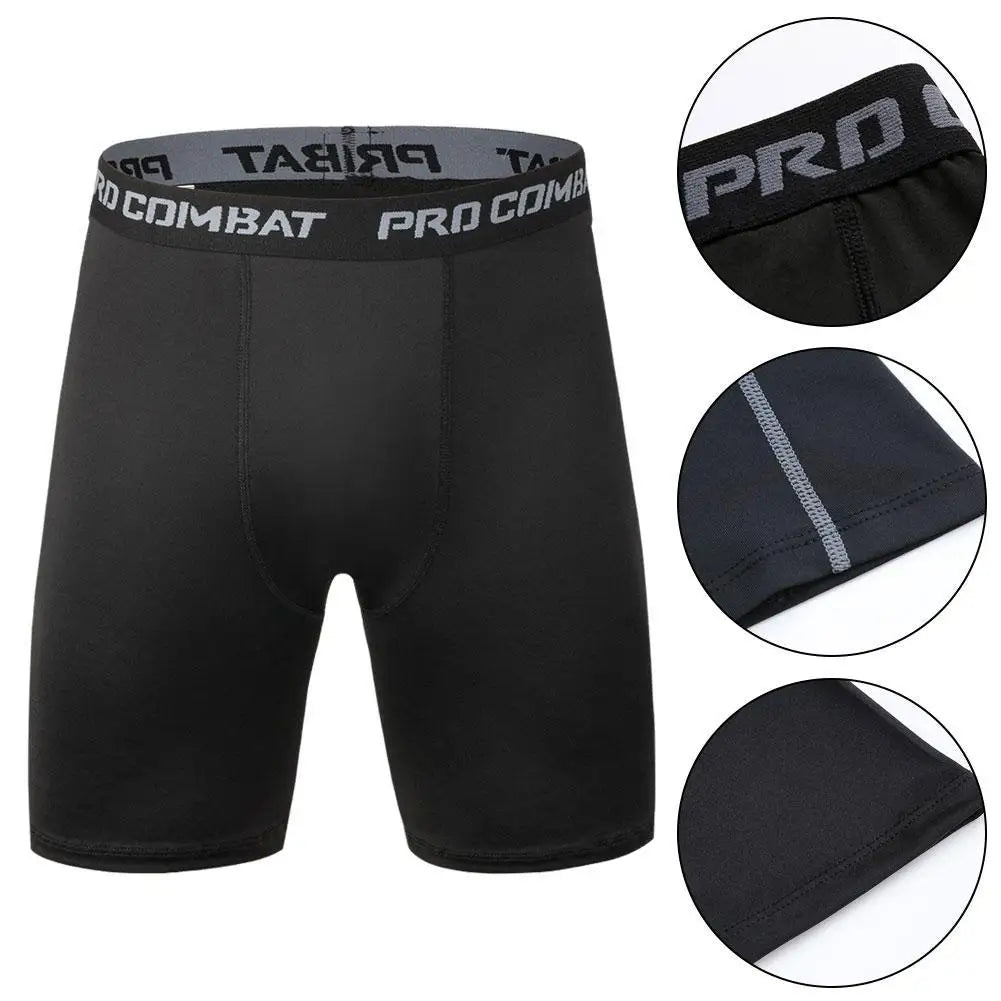 Men Bodybuilding Shorts Sports Fitness Workout Elastic Compression Tights Leggins