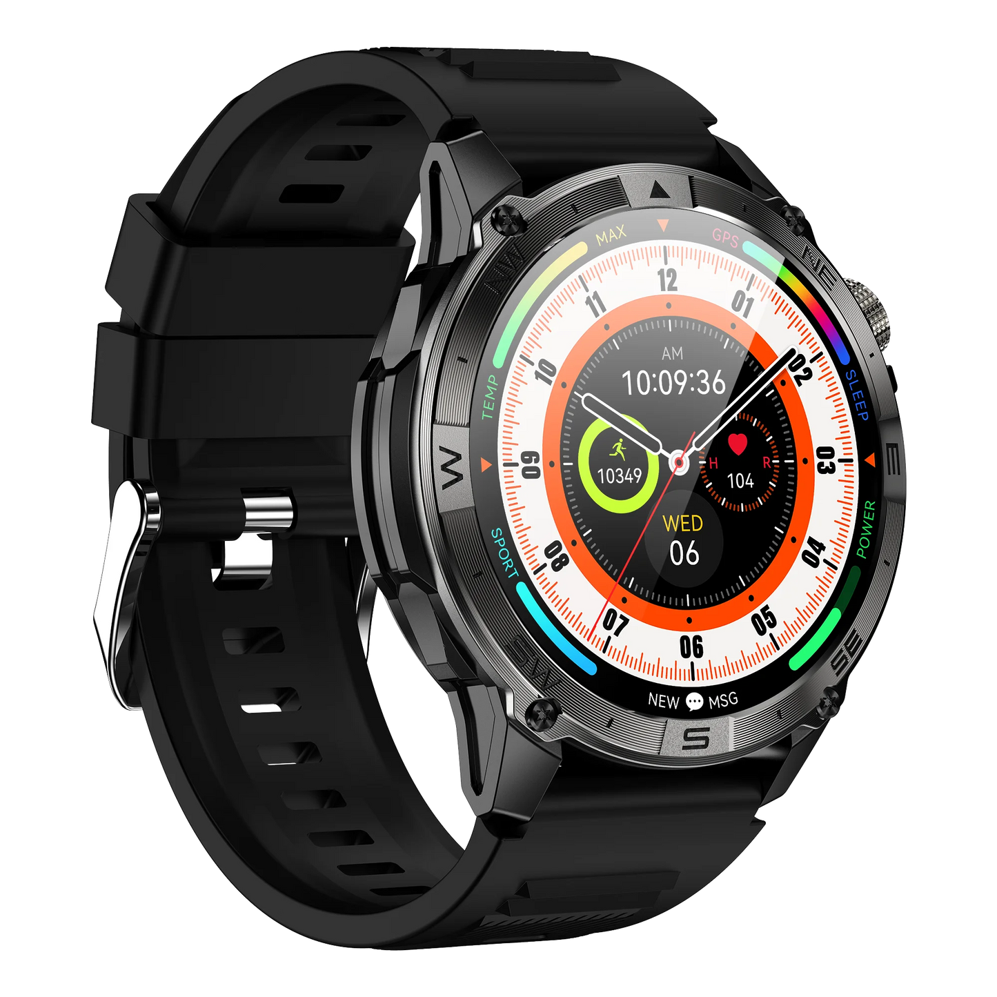 NORTH EDGE GPS Sports Smart Watch 1.43'' Amoled Display AOD Mens Watch Bluetooth Call Altitude Barometer Compass IP68 Waterproof