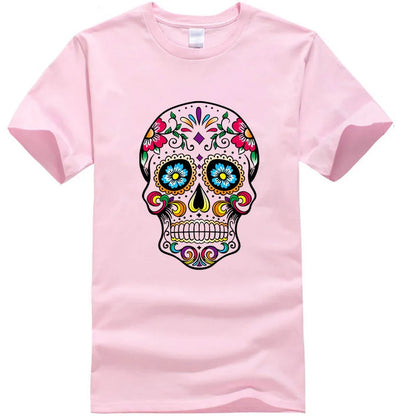 Men's T-shirt High Quality 100% Cotton Street Style Loose Cool Skull Printed Summer Men t shirt Casual Short Sleeve For Men