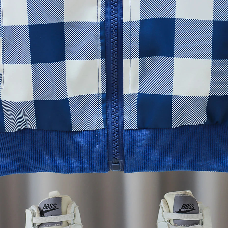 Boys Coat Plaid Pattern Coat For Boys Spring Autumn Childrens Jacket Casual Style Children Clothes