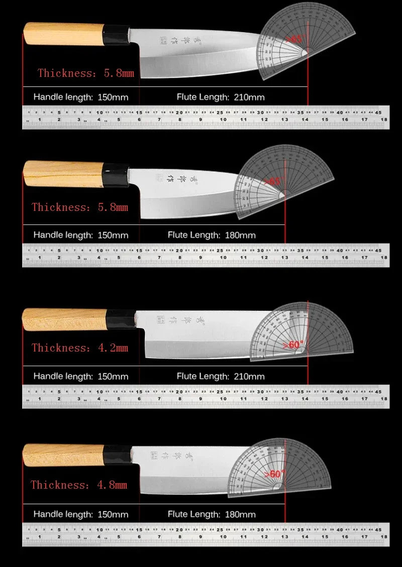 Professional Japanese Knives Set Sashimi Sushi Slicing Knife Chef Carving Fish Fillet