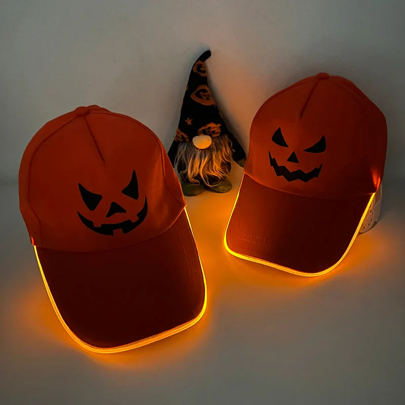 Hot LED Light Up Baseball Cap Neon Colorful Glowing Adjustable Sun Hats For Women Men Night Running Caps Travel Supplies