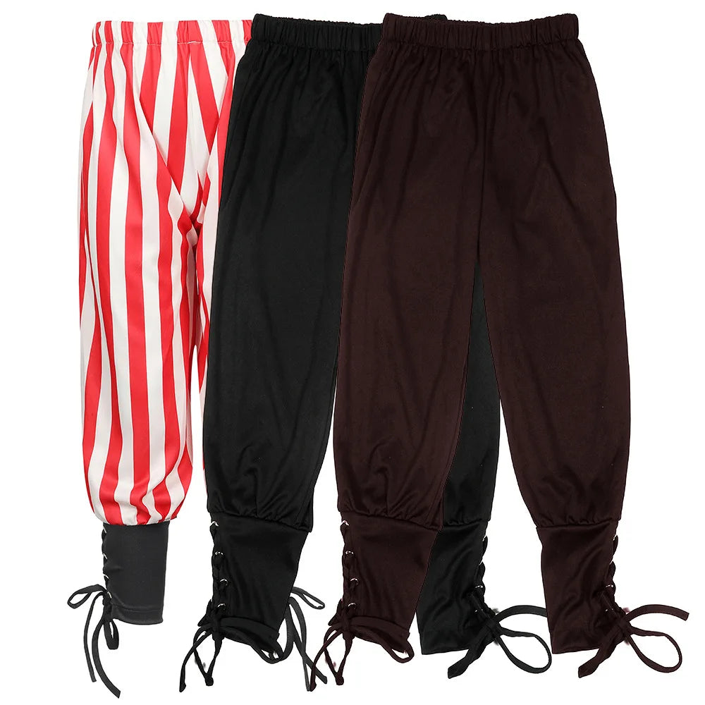 Boys Vampire Medieval Pirate Knight 3Pcs Sets Ruffles Shirt Vest Pants Halloween Stage Performance Outfits Carnival Fantasy Sets