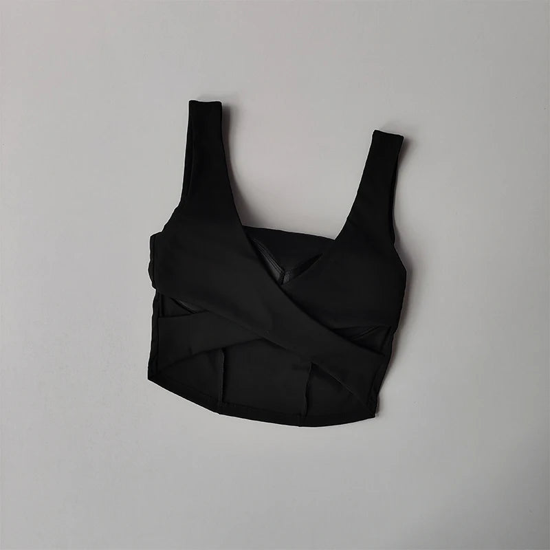 Sports Bra Women's Shockproof Tank Top Running Fitness Bra Quick Drying