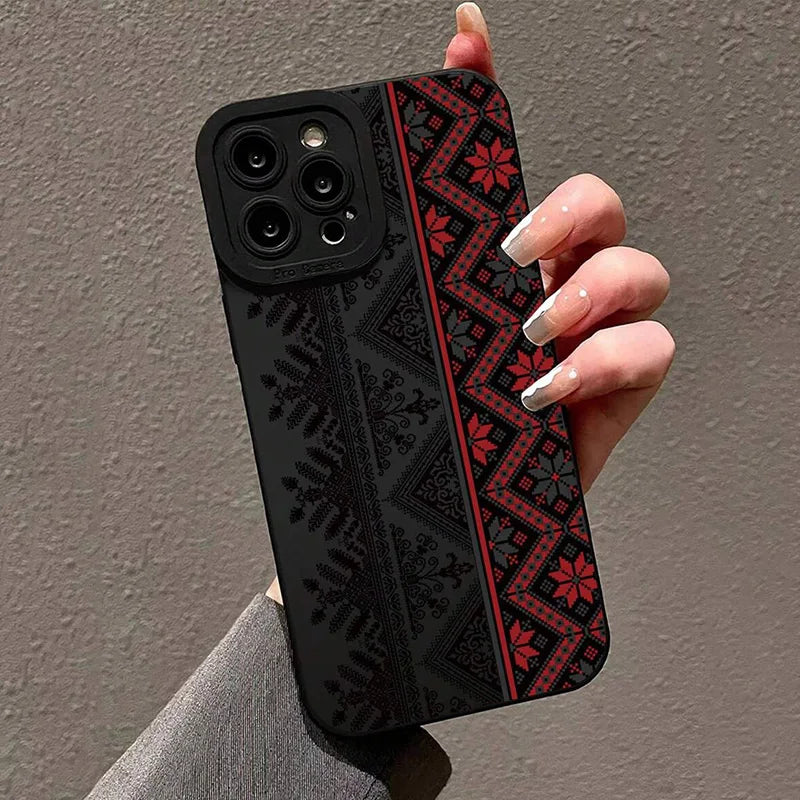 Vintage Totem Painting Shockproof Phone Case For iPhone 17 16 15 14 13 12 11 Pro Max XS X XR 7 8 Plus SE 2022 13 Mini Soft Cover