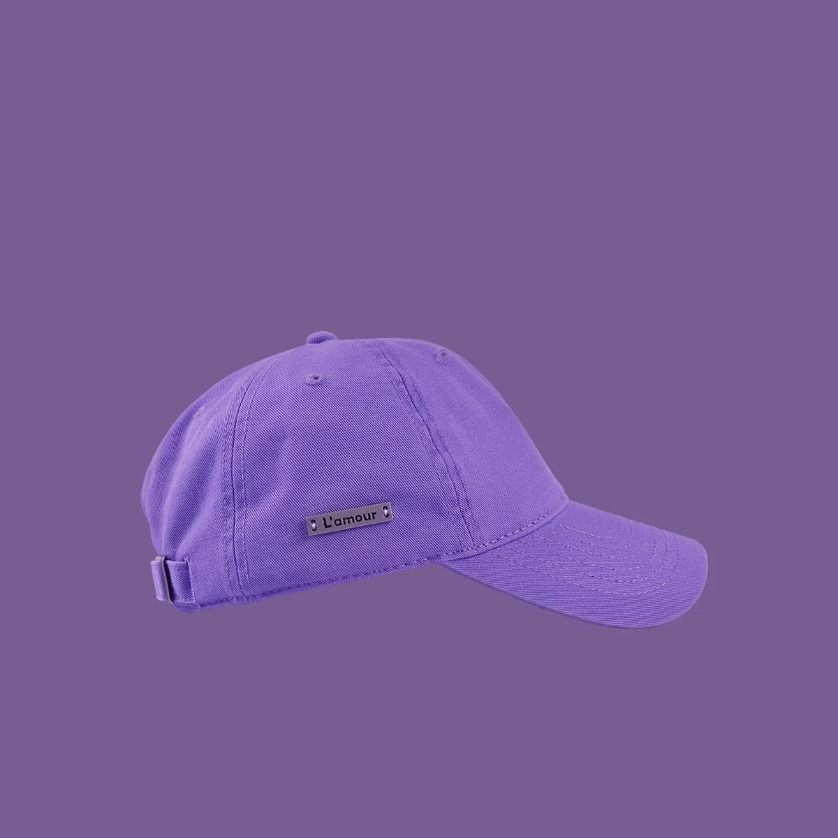New Fashion Designer Purple Hats Outdoor Sports Baseball Cap Unisex Adjustable Cotton Customized Embroidery Plain Baseball Cap