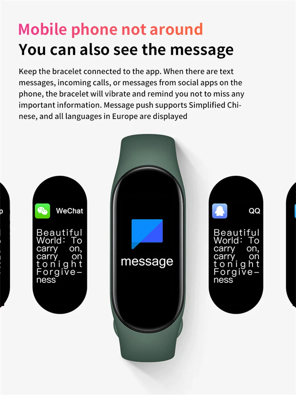 NEW M8 Band Sports Smart Watch Music Control Fitness Calorie Track Bracelet Phone Information Remind Steps Bluetooth Smart Watch