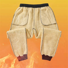 Winter Fleece Pants Thick Warm Thermal Trousers Men Fitness Drawstring Pants Jogging