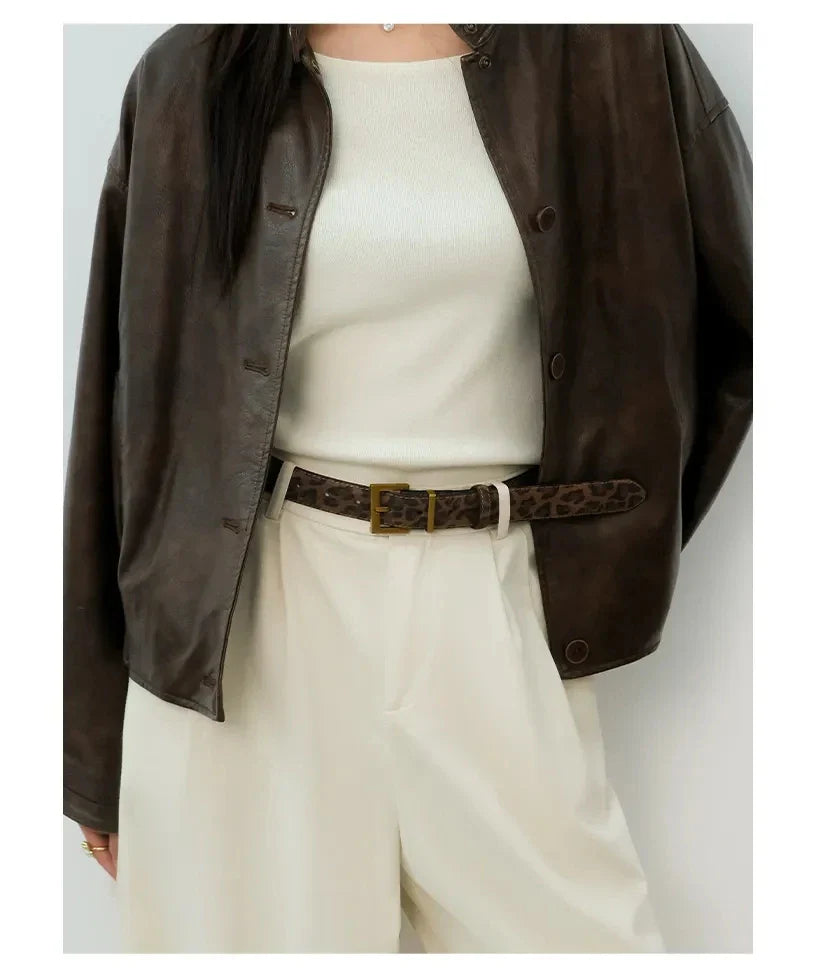 Fashion Suede Cowhide Women‘s Belts Genuine Leather 2.8cm Wide Belt Metal Buckle Women Belt Matched Dress Jeans Skinny Girdle