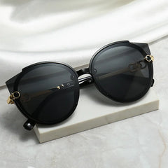 Women Round Sunglasses Brand Designer Cat Eye Sun Glasses Men Vintage