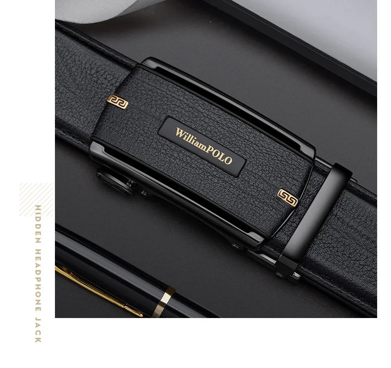Men's automatic buckle belt, fashionable and versatile waist belt, personalized and casual pants belt
