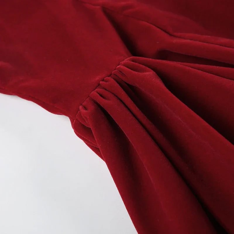BKLD Fashion Red Bowknot Mini Dress Straps Square Collar Sleeveless Backless Vintage Cute Ladies Slim Party Short A-line Dresses