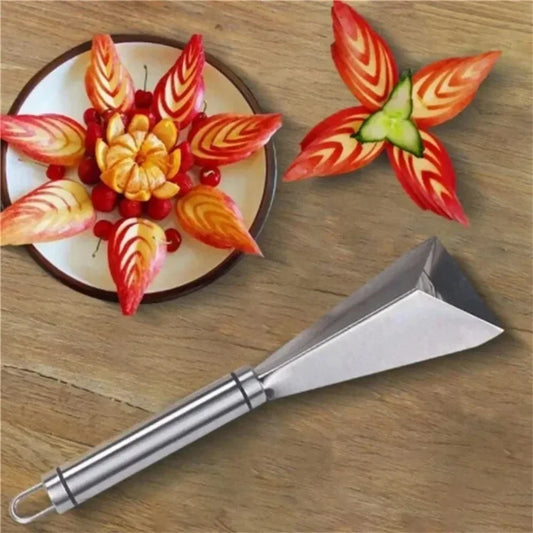 Stainless Steel Triangle Fruit Carving Knife Fruit Platter Artifact Triangle Vegetable Cutter