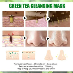 Original Facial Remove Blackhead Green Tea Solid Mask Treat Acne Blemish Black Dots Clean Stick Cream Shrink Pores Skin Care ﻿