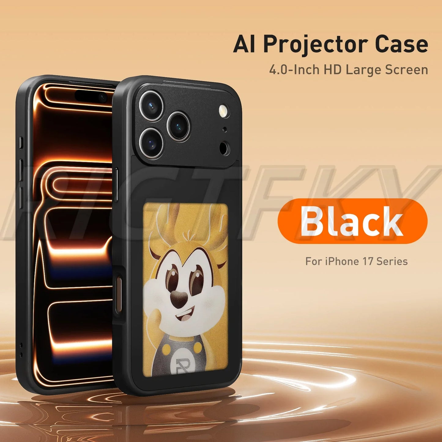 For IPhone 17 Pro Max 17Pro 17 E-ink Mobile Phone Cases Screen Image Ai NFC technology Transmission DIY No Battery Tech Cover
