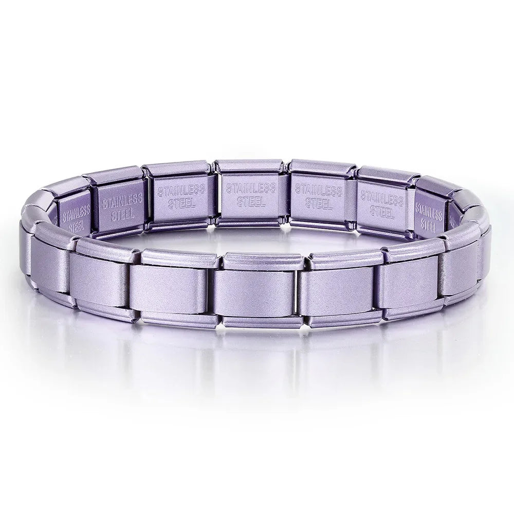 2025 New Men and Women Starry Colors 18 Pieces Italian Charm Fit 9mm Stainless Steel Modular Bracelet Wholesale Jewelry