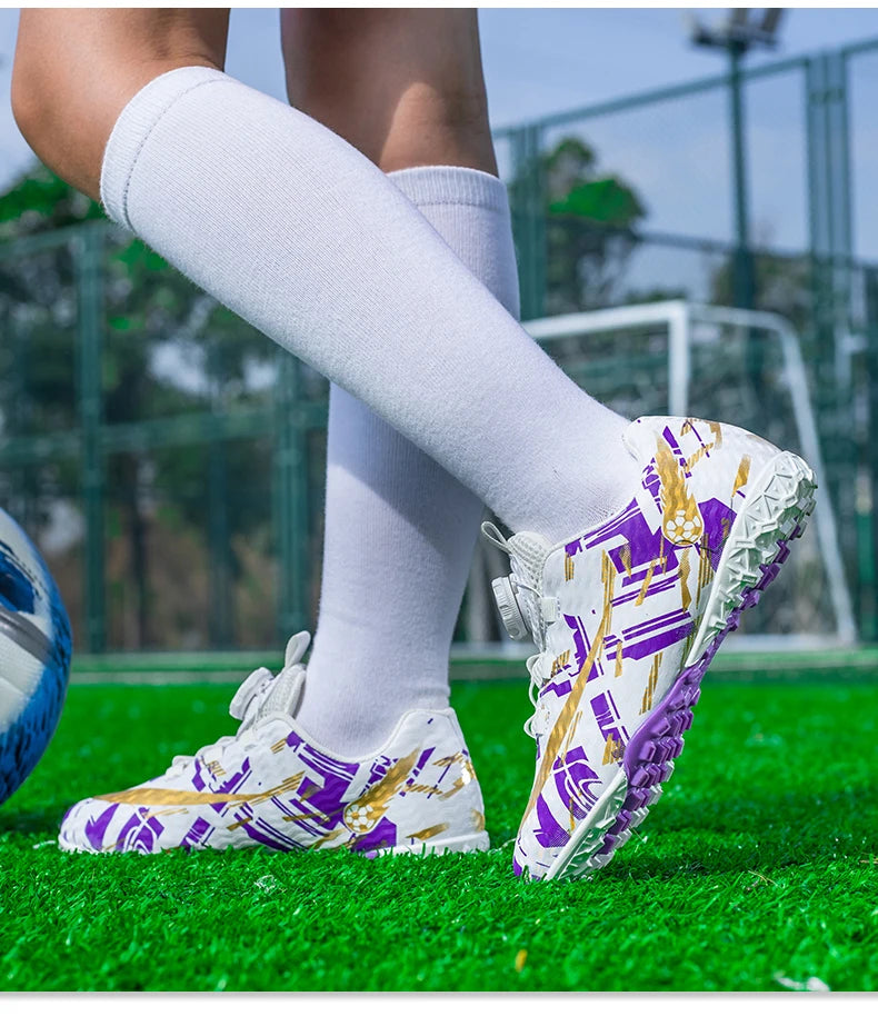 Soccer Shoes for Childrens TF/FG Outdoor Futsal Turf Training Boys Girl