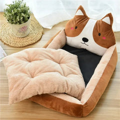 Dog Beds Cartoon Pet Bed Baskets Supplies Puppy Cushions Cats Medium Pets