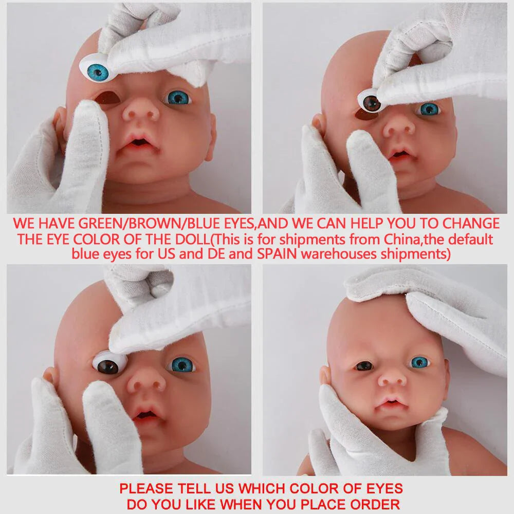 IVITA WG1526 43cm 2.69kg 100% Full Body Silicone Reborn Baby Girl Doll  Realistic Soft Dolls DIY Blank Babe Children Toys