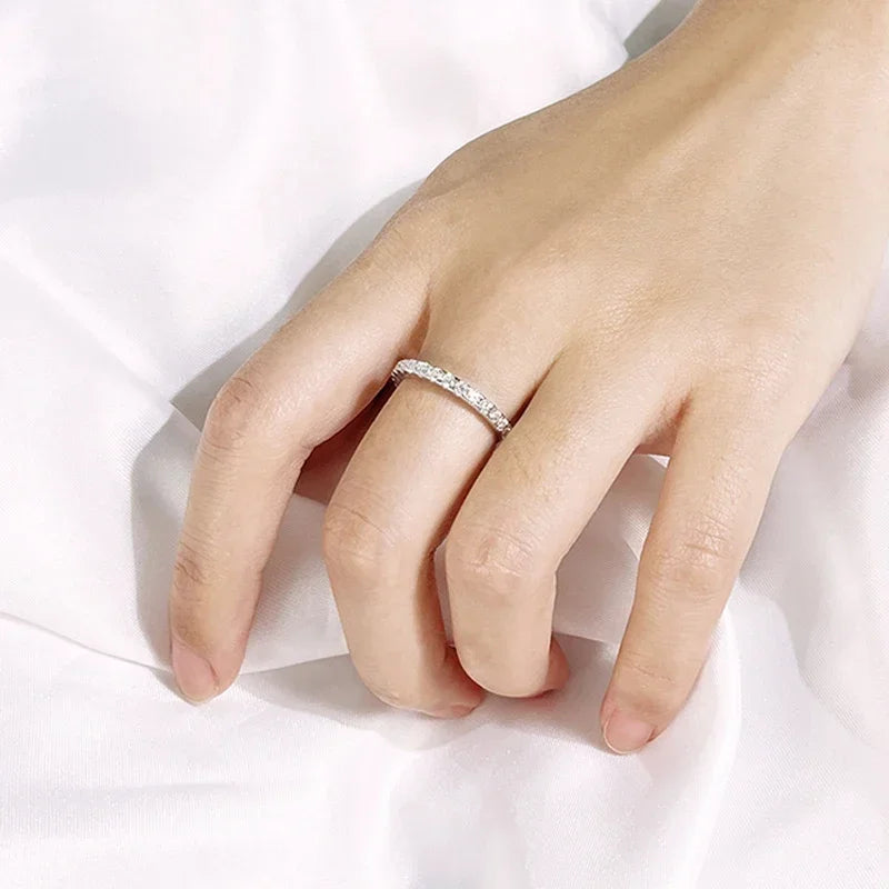 Ring for Women Men Full Eternity Match Wedding Diamond Band