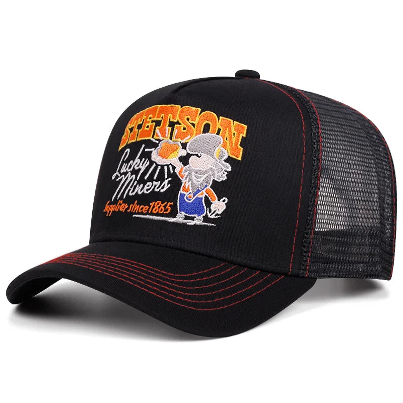 2025 Creative New Truck Hat STETSON Nuggets Net Hat Outdoor Leisure Sports Sunshade Hat Daily Commuting Decoration Baseball Hat