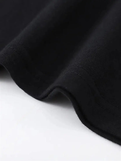 European and American men's summer retro little angel print comfortable and breathable round neck T-shirt outdoor street fashion