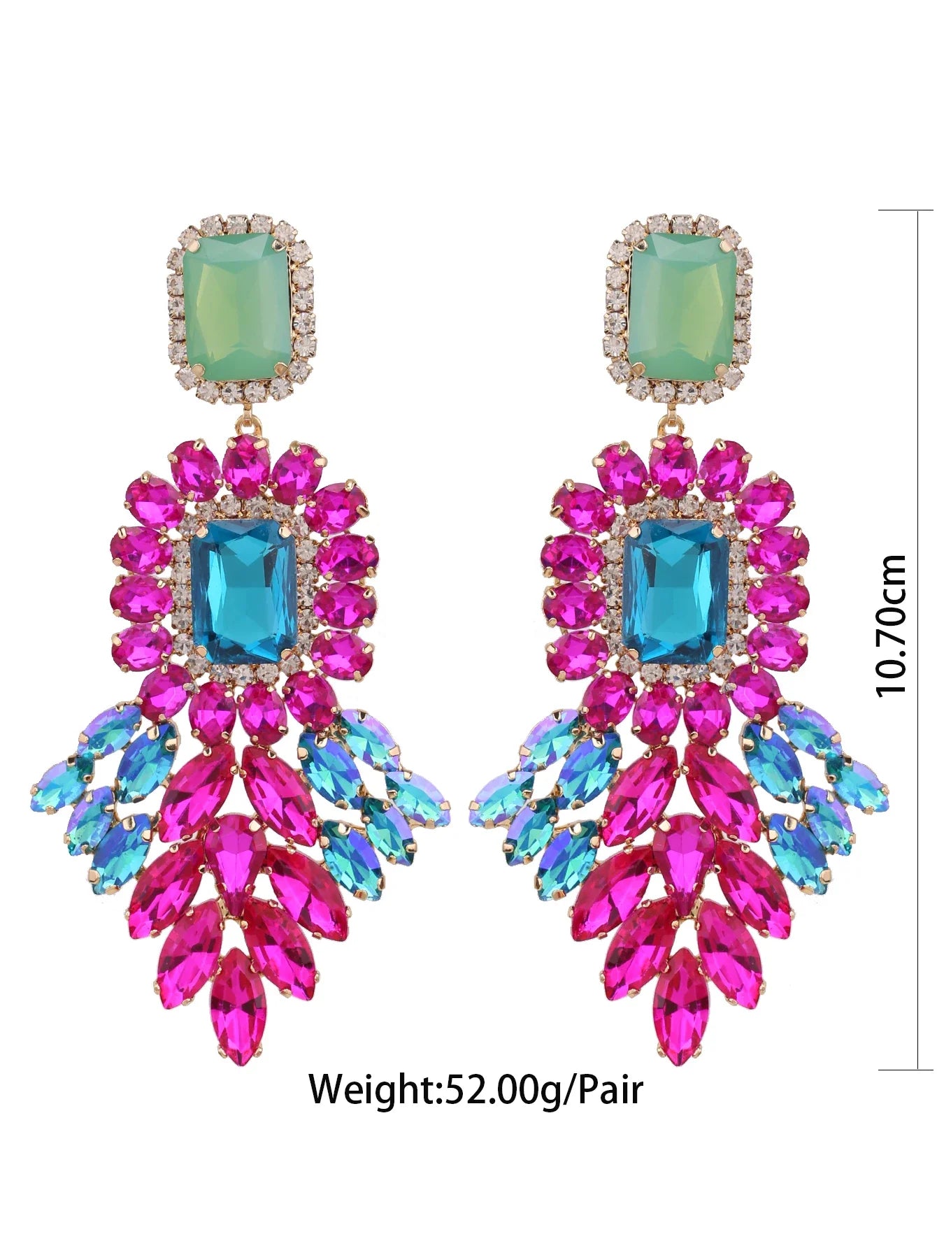 New Crystal Dangle Earrings For Women Rhinestone Earrings Weddings Ladies Party Fashion Jewelry Accessories Wholesale Gifts