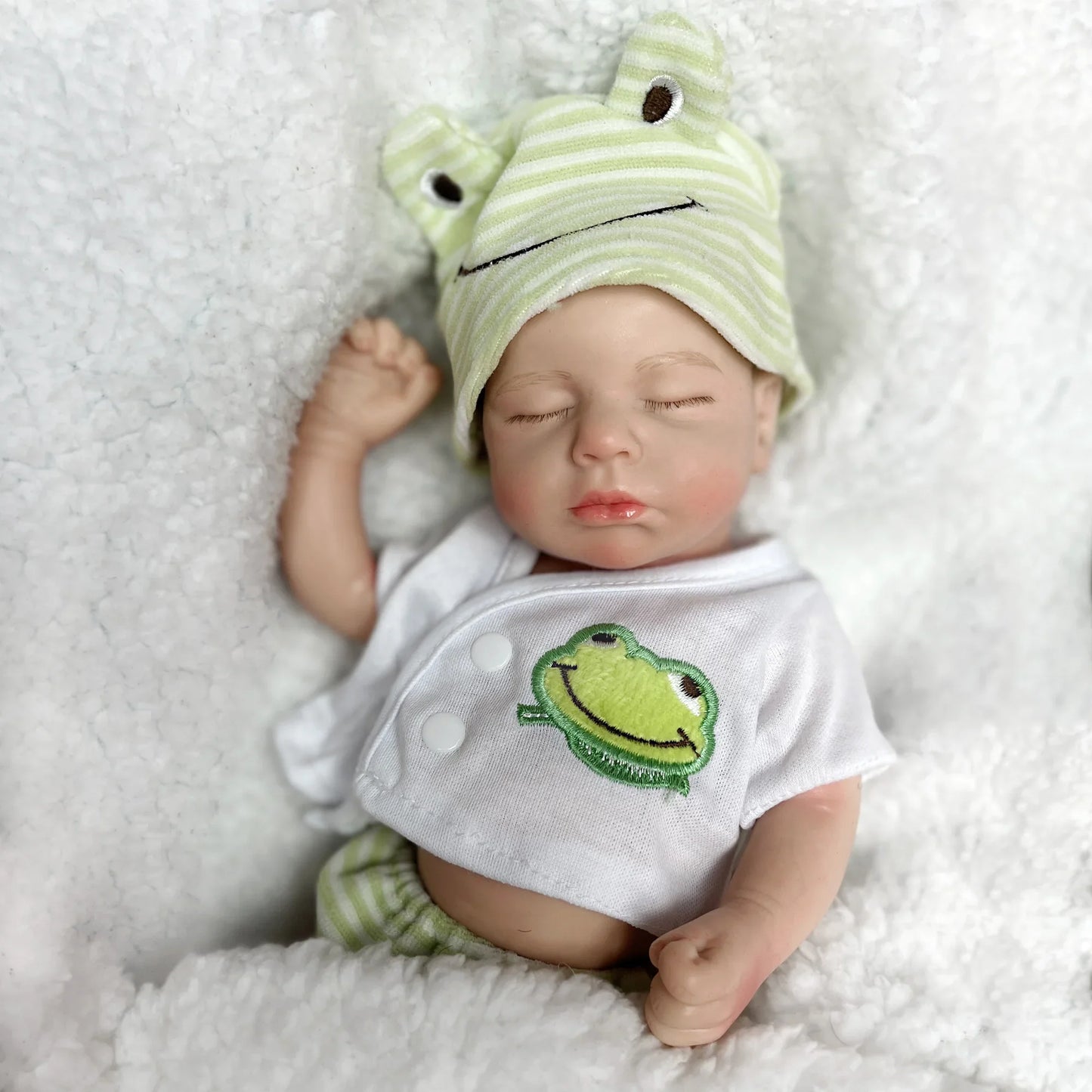 33cm Can Open Mouth Solid Silicone LouLou Bebe Reborn Girl and Boy Lifelike Reborn Dolls Muñecas Reborn Toy Corpo De Silicone