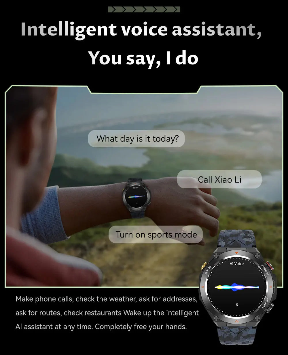 Xiaomi GPS Sports Smart Watch Men Waterproof Fitness Tracker Bluetooth call