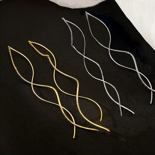 EVISPOL Long Tassel Earlines Fashion Dangle Earrings Before & After The Wave Design Suitable for Christmas Halloween Women Gift