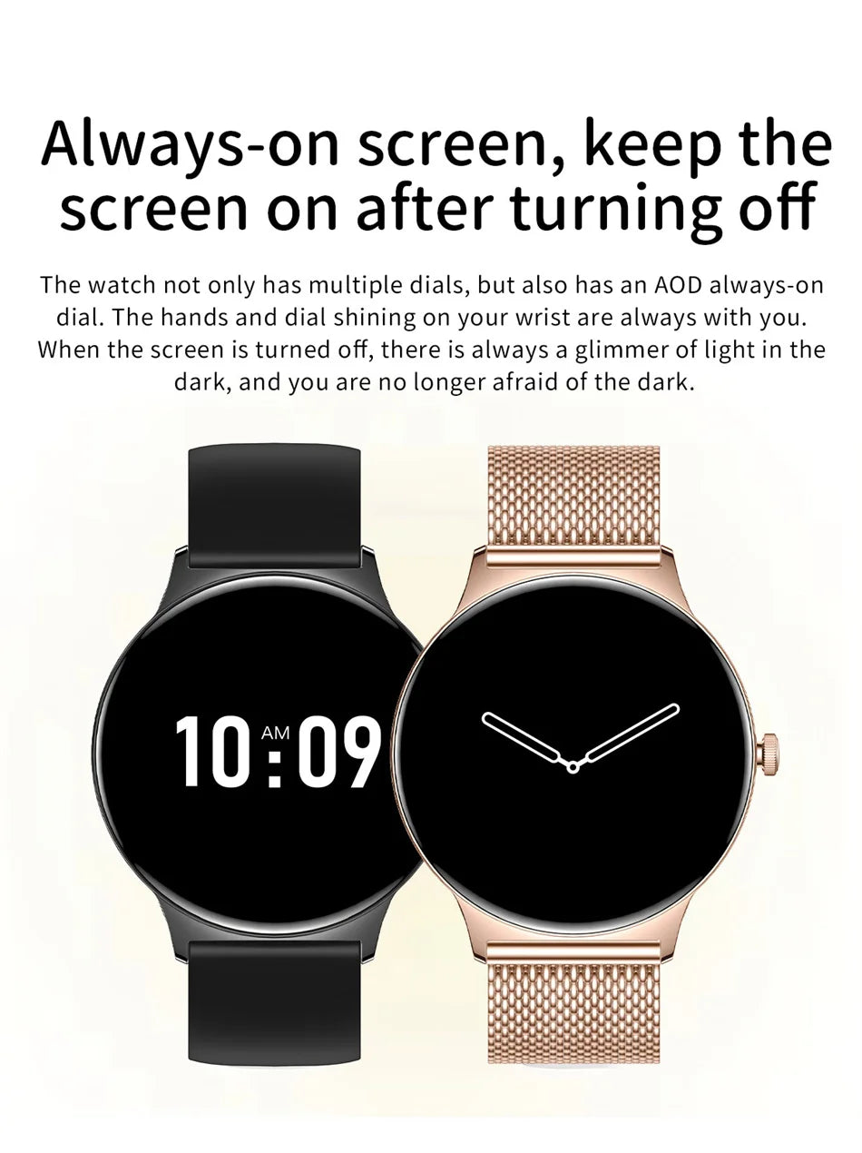 ChiBear Ultra Thin Fashion Smart Watch Women Screen Always Display Time Sports Bracelet Bluetooth Call AMOLED Smartwatch Woman