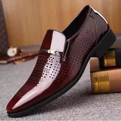 Luxury Business Oxford Leather Shoes Men Breathable Patent Leather Formal Shoes