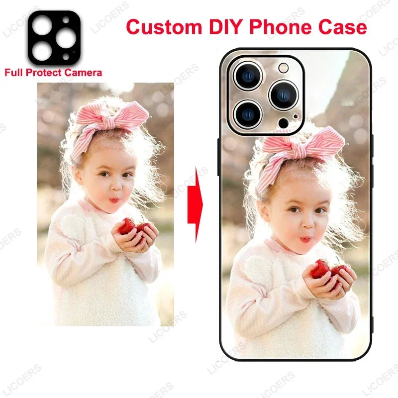 Custom Matte Case for iPhone 17 16 15 14 13 12 11 Pro Max Mini SE XS XR 7 8 Plus DIY Personalized Photo Picture Soft Cover Funda