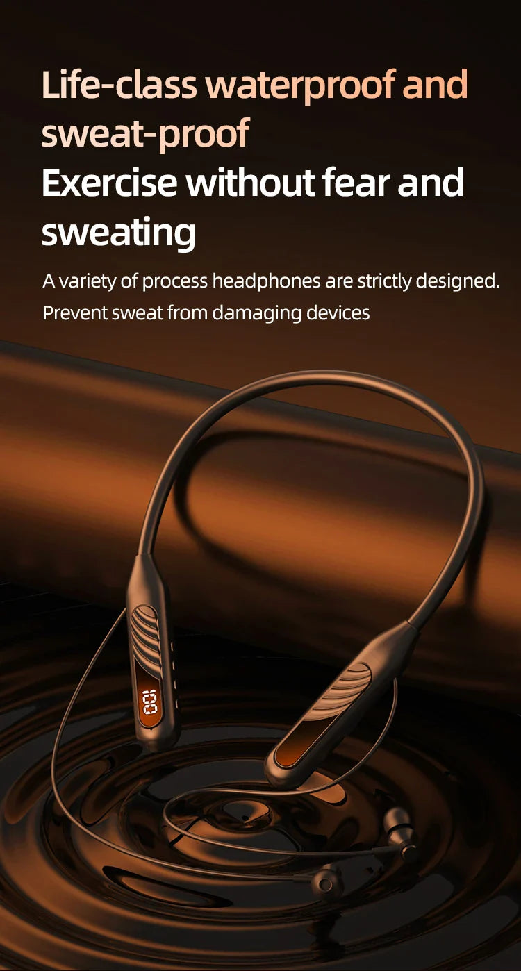 BT8 Wireless Bluetooth Earphones Headphones Outdoor Sports Headset 5.3 With Charging Bin Display Touch Control Earbuds for Muisc