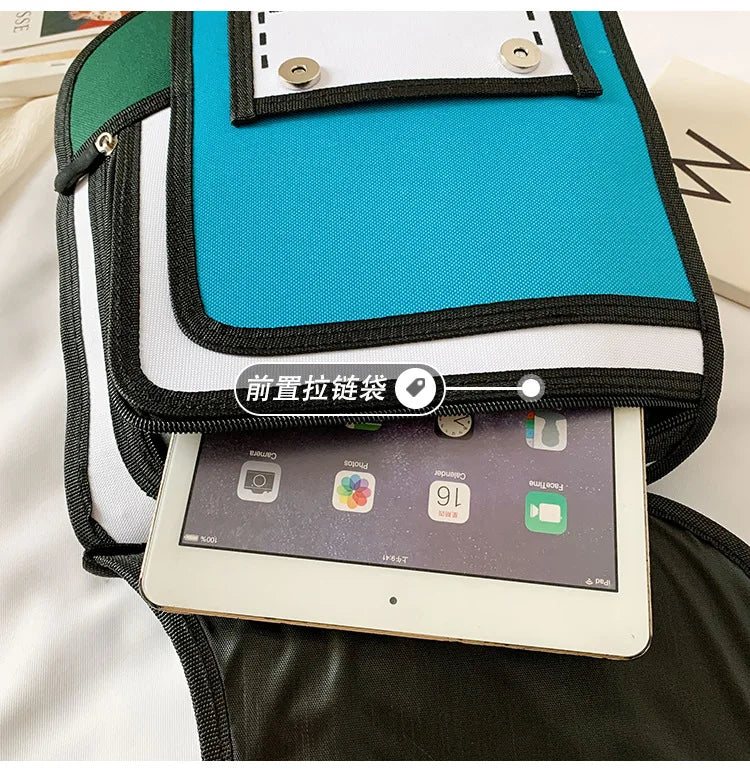 Two Dimensional 3d Multi-Functional Backpack Schoolbag Children 3-6 Grade Primary School Students