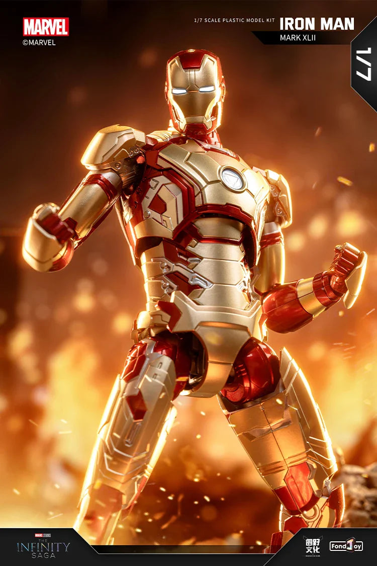 Original FondJoy Iron Man MK42 MK43 MK46MK5 MK6 MK7 DIY Toy Action Figure Tony Stark Legend Collection Anime Model Kids Gift