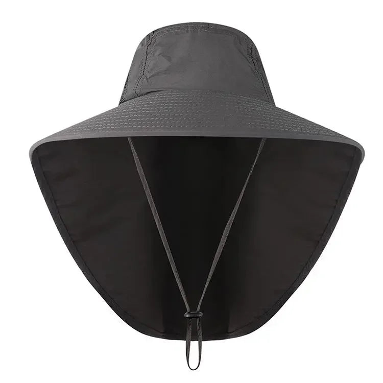 Wide Brim Sun Hat with Neck Flap for men women Adjustable Outdoor