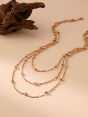 Stainless Steel Necklaces For Women Fashion Multi-Layers 18k Gold Plated Necklace