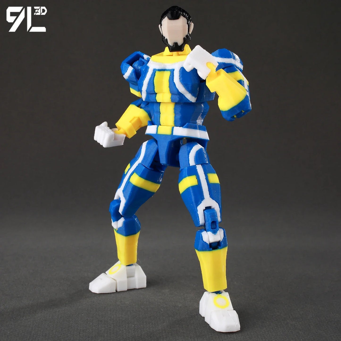 9L3D Lucky13 Invincible IMMORTAL Action Figure Dummy13 BlueYellow Suit T13 Multi-Jointed 3D Printed Collectible Toys Titan13