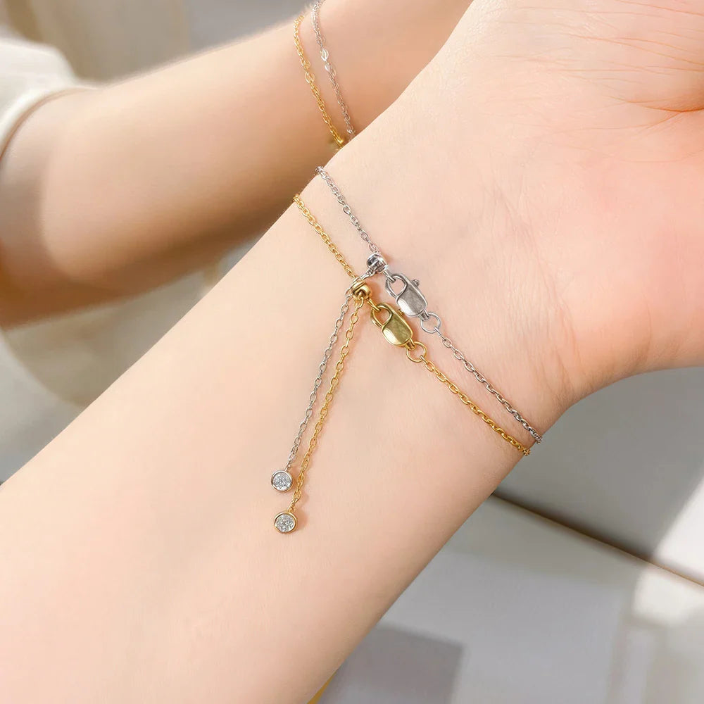 Pear/Marquise/heart Cut Solitaire Moissanite Diamond Bracelet for Women S925 Silver Plated 18k Gold Wrist Chain with Certificate