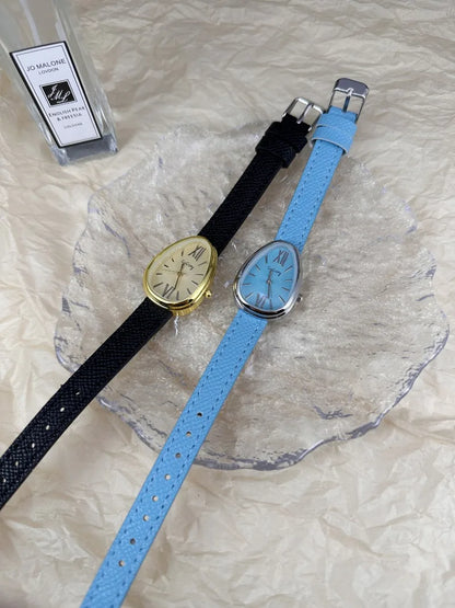 Famous Brand Women Quartz Watch Luxury Gift Ladies Snake Head Female Watch Fashion Red Leather Strap Wristwatch Dropshipping