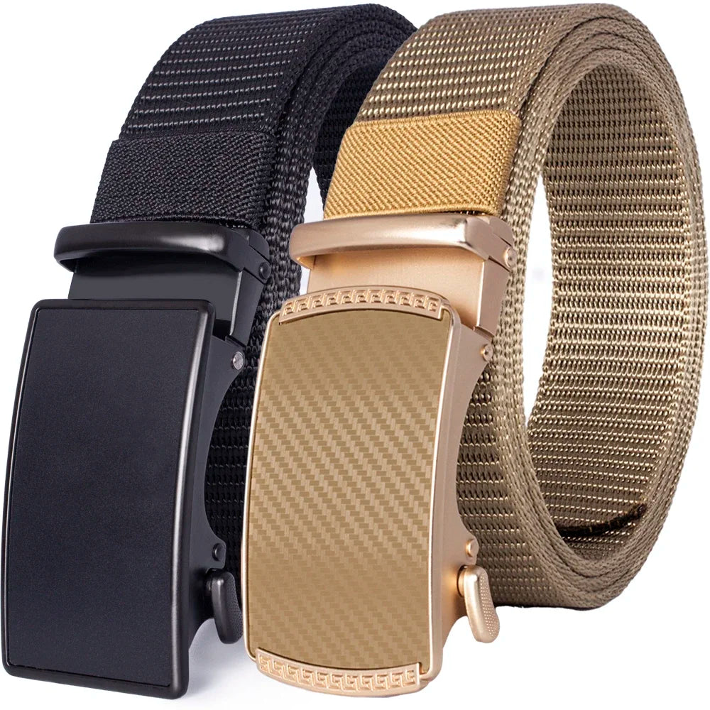 Automatic Buckle Light Comfortable Nylon Military Belt Outdoor Hunting Multifunctional Tactical Canvas Belt High Quality Men Bel