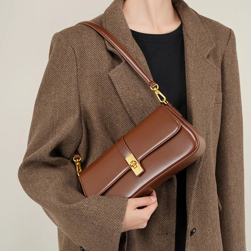 Jonlily Women Genuine Leather Shoulder Bag Female Fashion Handbag Totes Small
