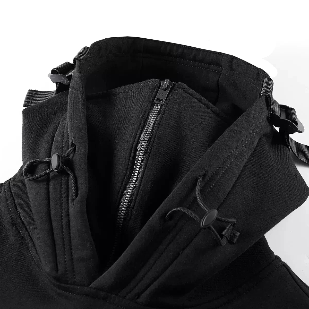 Streetwear Hoodies Harajuku Y2K Hip Hop Sweatshirts High Neck Mask Windproof