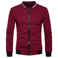 Plush Zip stand collar casual Jacket Men's Street Windbreaker Coat Men