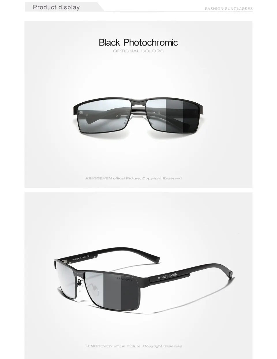 KINGSEVEN Men Polarized Sunglasses Design Women Sun Glasses UV400 Anti-glare Driving Square Eyeglasses