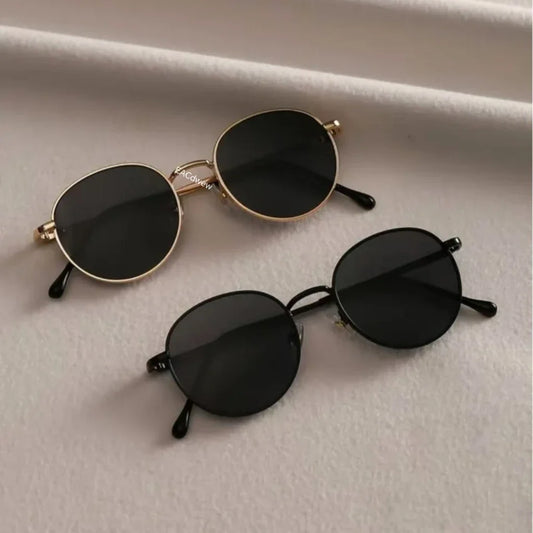 New Fashion Round Women Sunglasses Brand Designer Vintage Men Glasses Metal Frame Eyewear UV400 Gafas De Sol Mujer