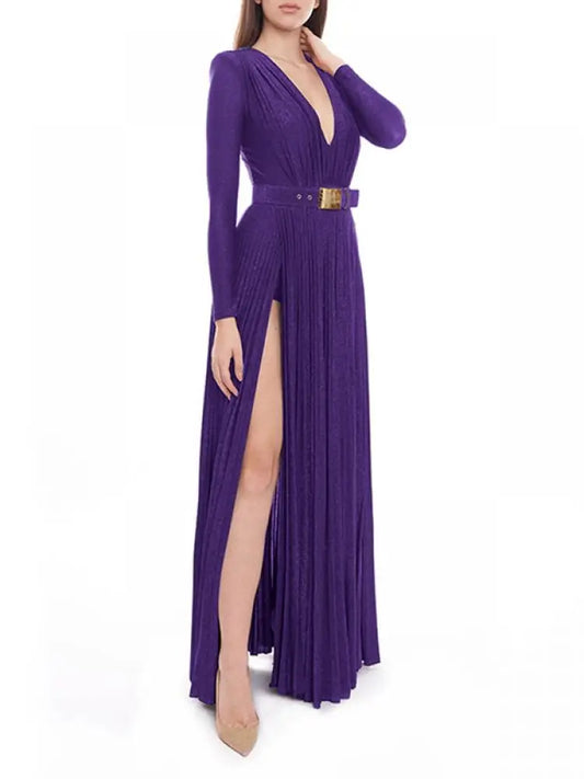 Formal attire Dresses: Evening Dress for Women V-neck Long Sleeves