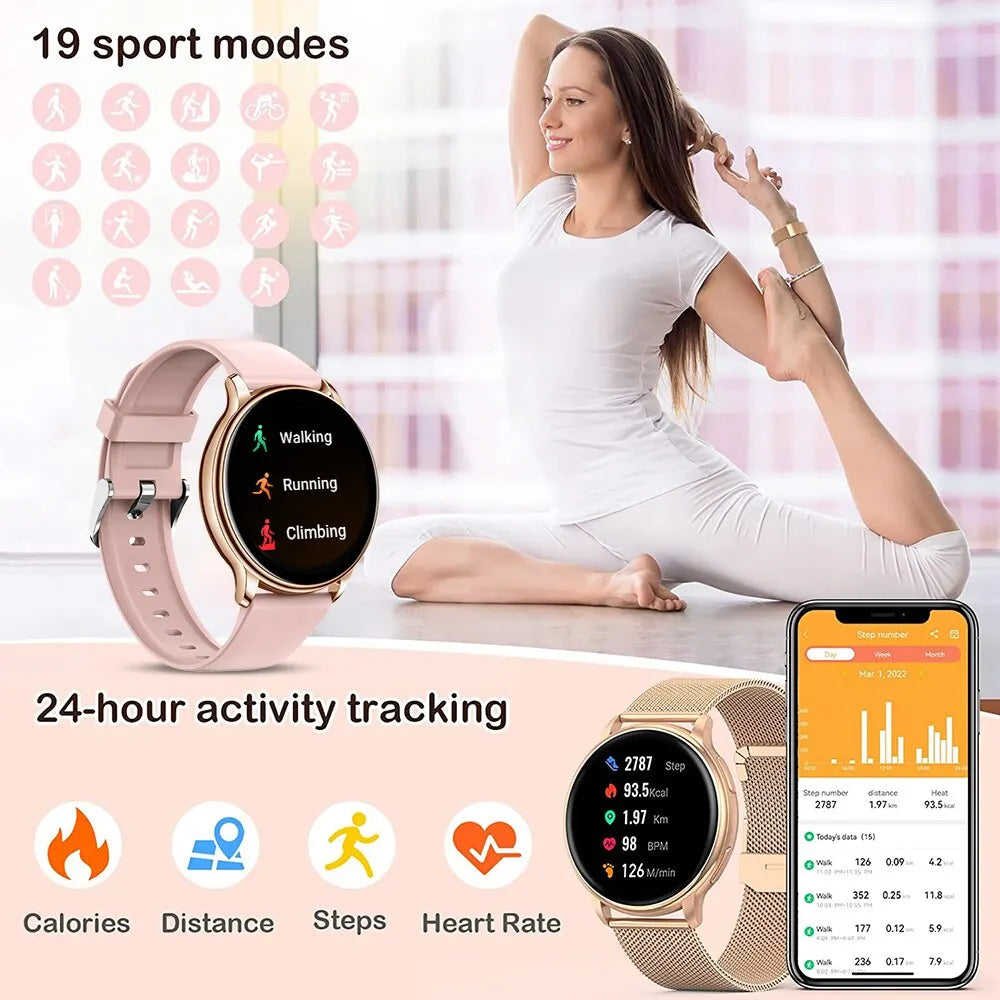 MEVADEN Bluetooth Call Smart Watch Women Fashion Watches Custom Dial Sport Fitness Health Tracker Smartwatch for Android IOS Y22
