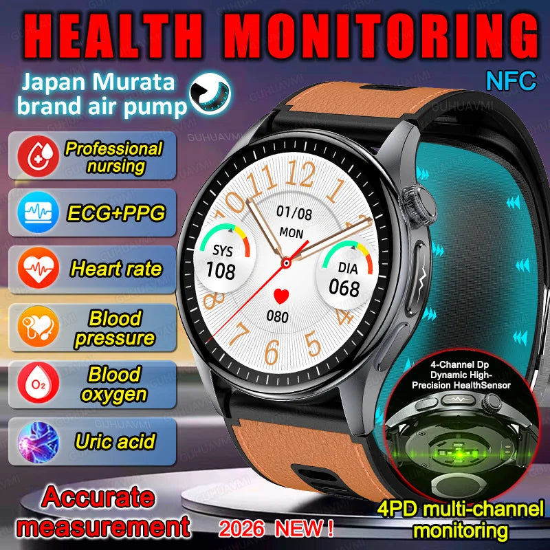Smartwatch  AMOLED Screen Call ECG Sport Watchs